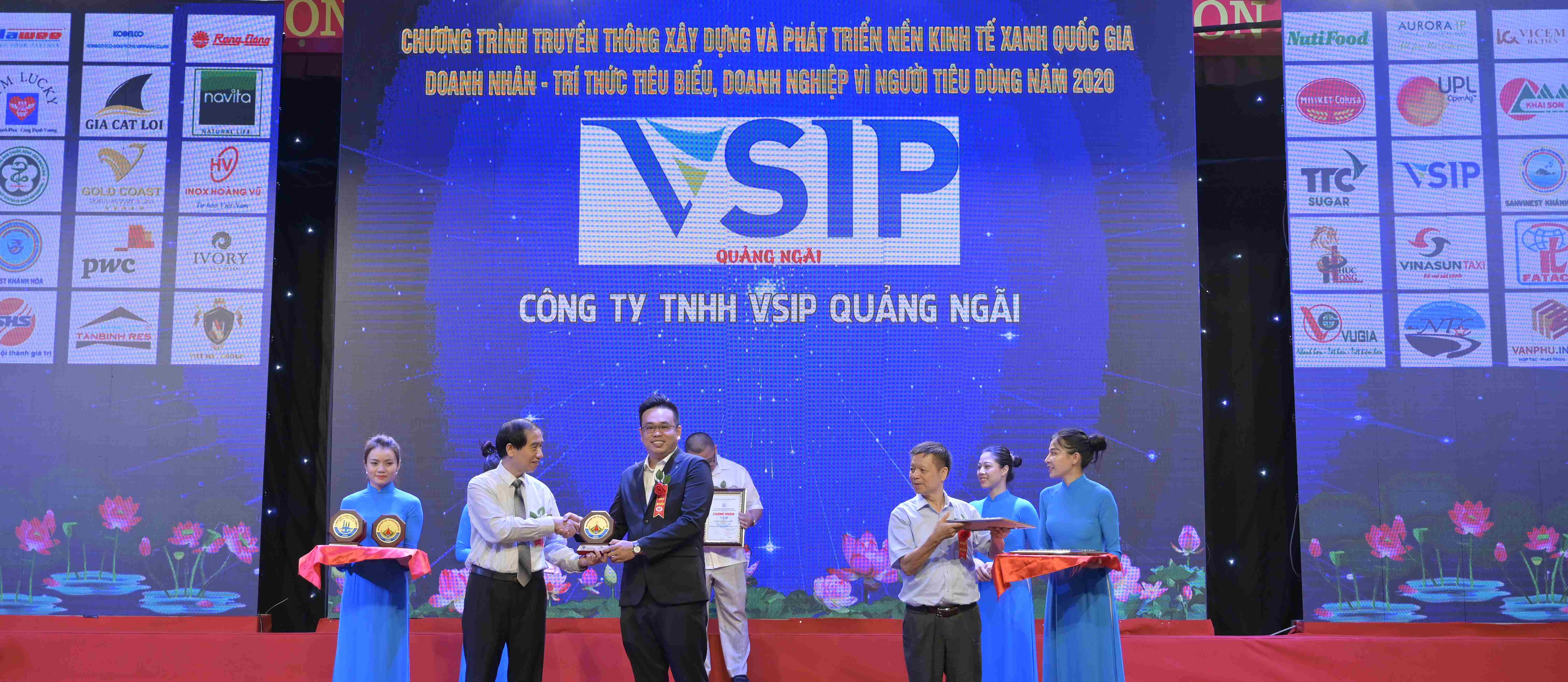 VSIP QUANG NGAI RECEIVED NATIONAL AWARD FOR GREEN IP 2020