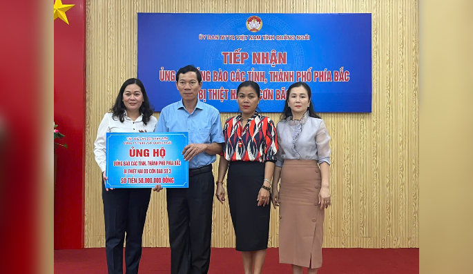 VSIP QUANG NGAI COLLEAGUES DONATE 50 MILLION VND TO SUPPORT NORTHERN PROVINCES AFFECTED BY TYPHOON YAGI